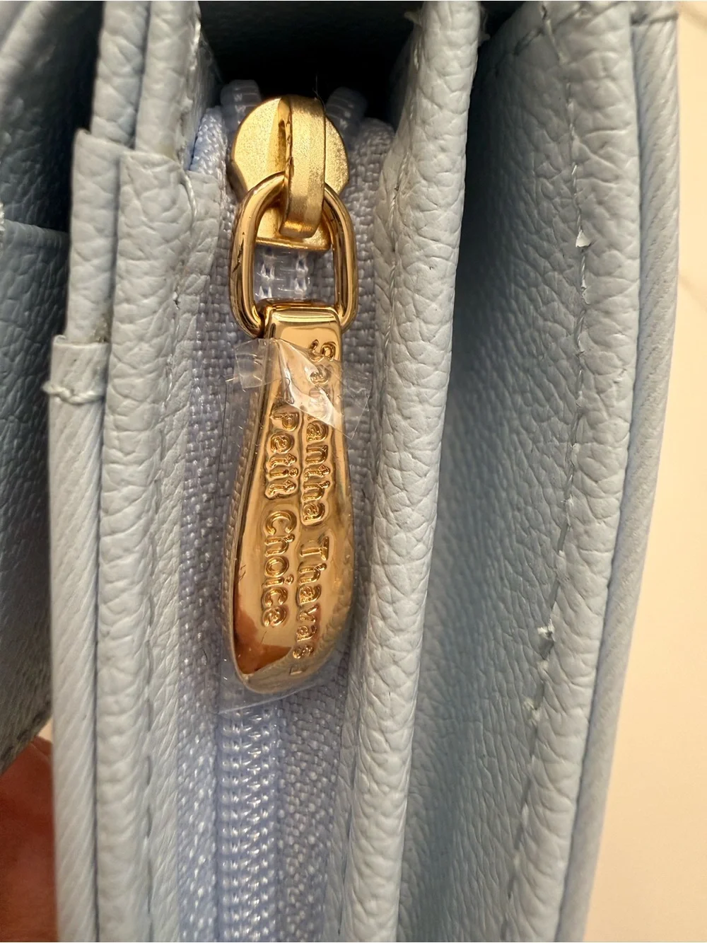 Samantha Thavasa Pale Blue Striped Envelope Wallet